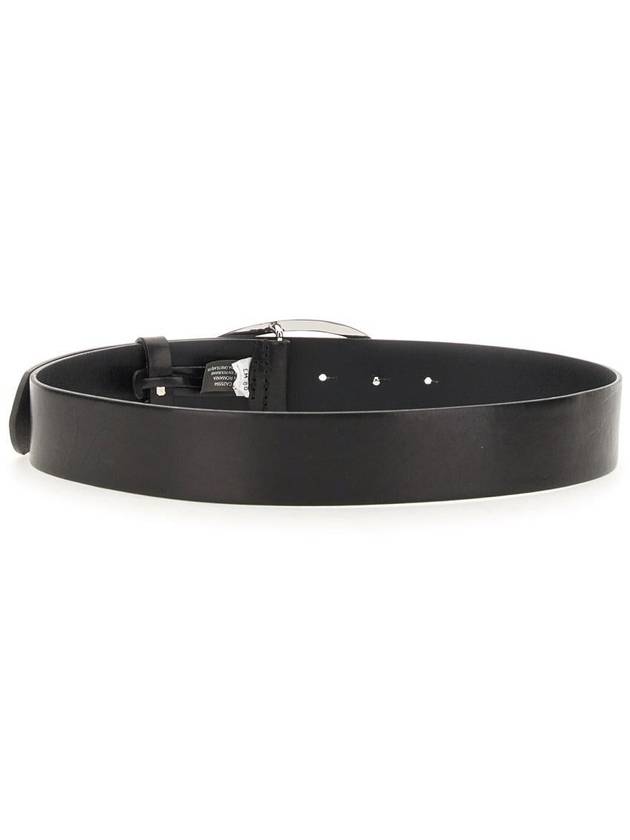 B 1DR D Logo Buckle Leather Belt Black - DIESEL - BALAAN 4