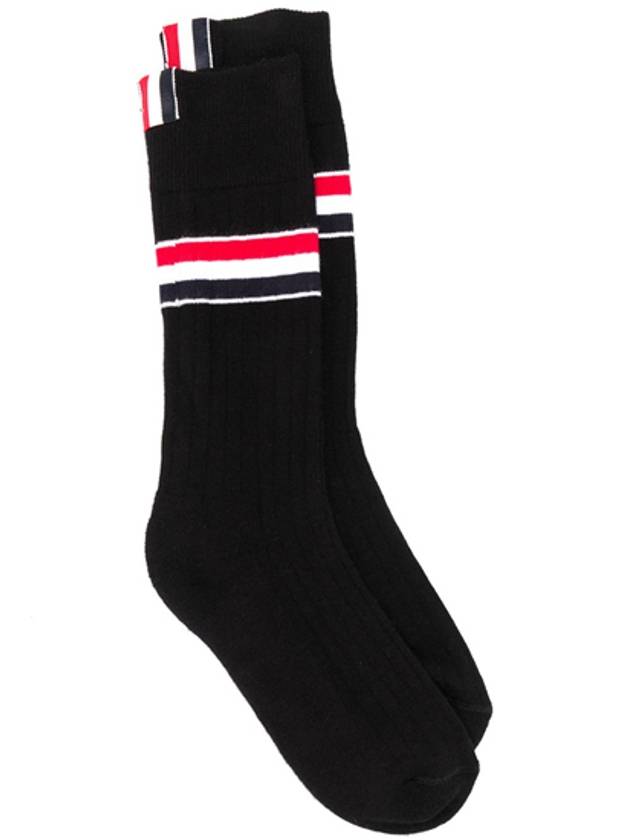 Athletic Mid Striped Socks Black - THOM BROWNE - BALAAN 2