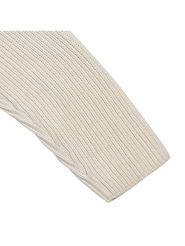 Logo Rib Turtleneck Ivory - AMI - BALAAN 6