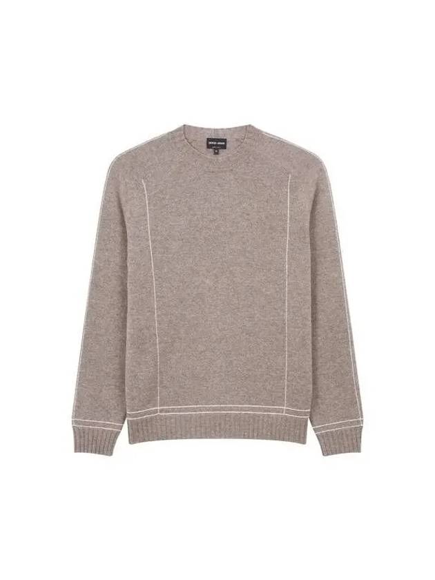 Men s Cashmere Wool Raglan Knit Light Brown 270796 - GIORGIO ARMANI - BALAAN 1