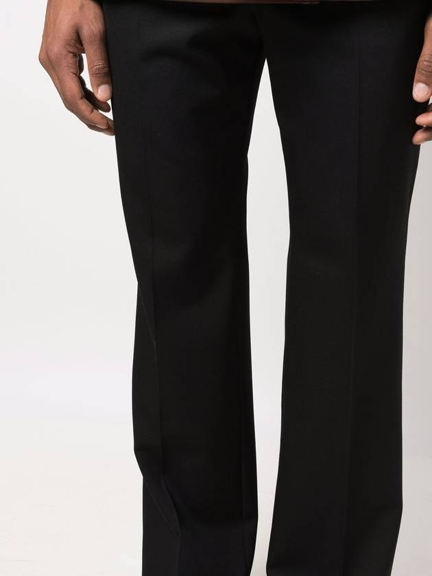 Men's Stretch Wool Blend Straight Pants Black - VALENTINO - BALAAN 11