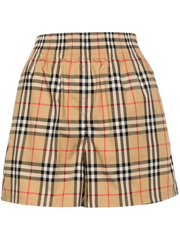 Banding Check Cotton Shorts Beige - BURBERRY - BALAAN 2