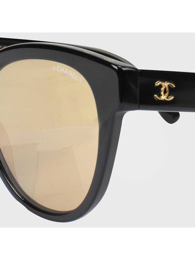 Eyewear Butterfly 24K Gold Mirror Sunglasses Black - CHANEL - BALAAN 6