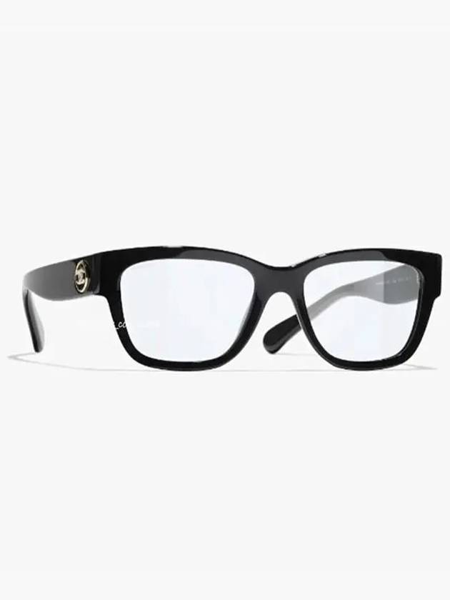 Blue Light Rectangle Frame Acetate Black Asian Fit - CHANEL - BALAAN 3