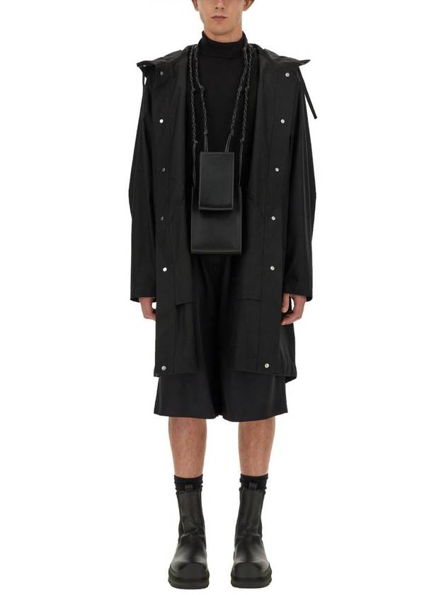 Back Logo Print Hooded Jacket Black - JIL SANDER - BALAAN 3