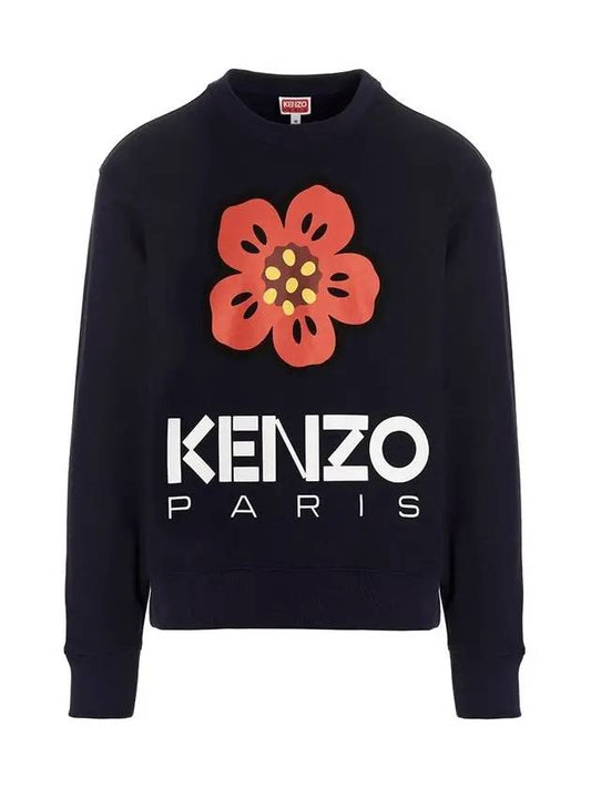 Men's Boke Flower Print Sweatshirt Blue - KENZO - BALAAN 2