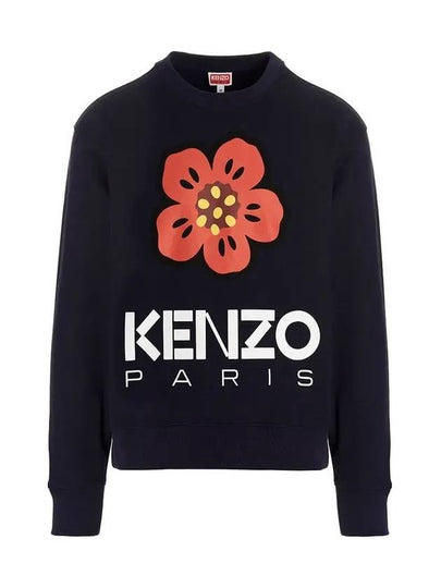 Men's Boke Flower Print Sweatshirt Blue - KENZO - BALAAN 2