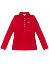 Women s long sleeve gold logo PK shirt red 80041271 - BURBERRY - BALAAN 1