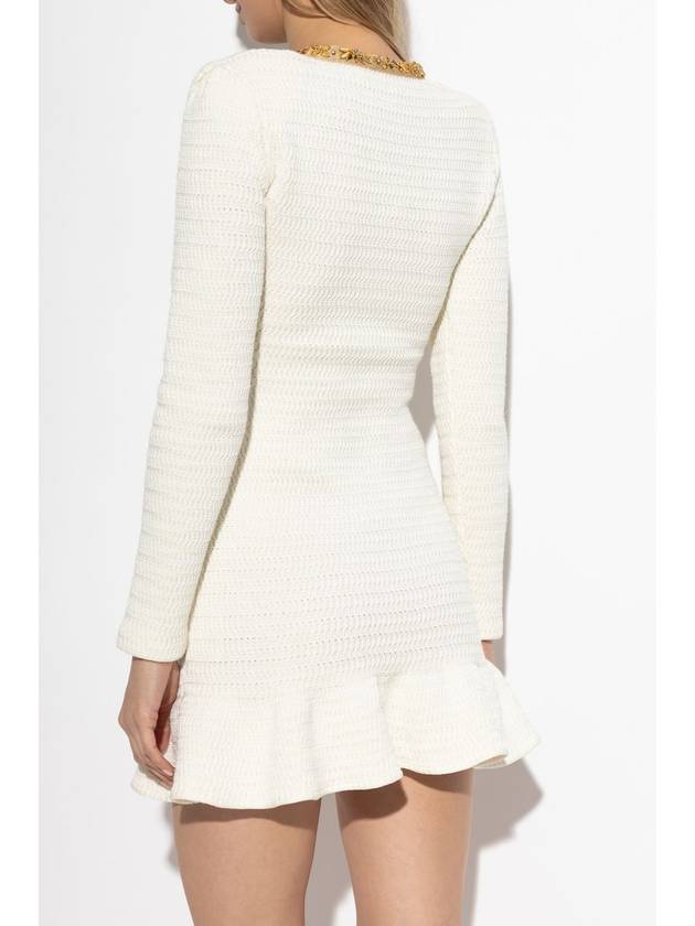 Lurex knit mini short dress cream - SELF PORTRAIT - BALAAN 5