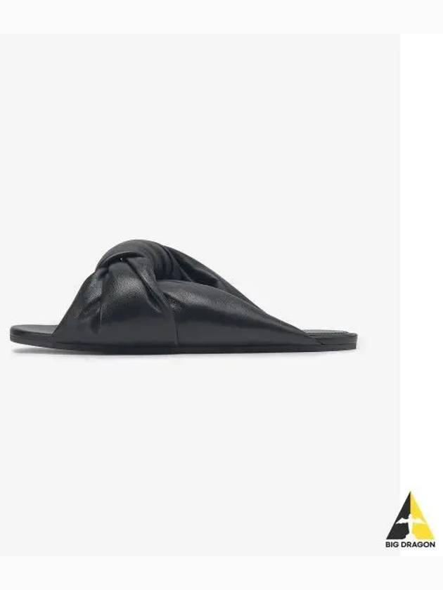 Drapey Flat Sandals Mule Black - BALENCIAGA - BALAAN 2