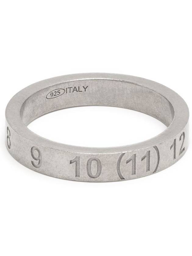 Numerical Engraved Logo Ring Silver - MAISON MARGIELA - BALAAN 1