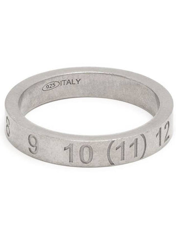 Numerical Engraved Logo Ring Silver - MAISON MARGIELA - BALAAN 1