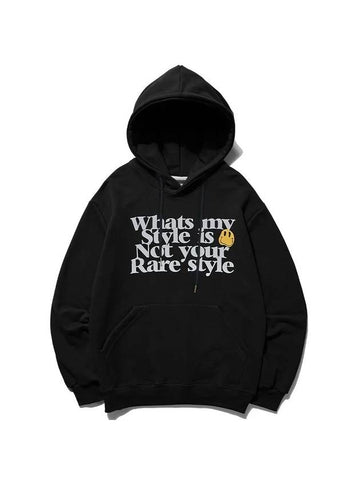 Whats Oversized Fit Hoodie Black - TAILOR STUDIO - BALAAN 1