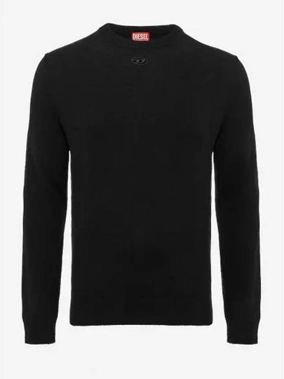 K-Vieri Logo Embroidery Sweatshirt Black - DIESEL - BALAAN 2