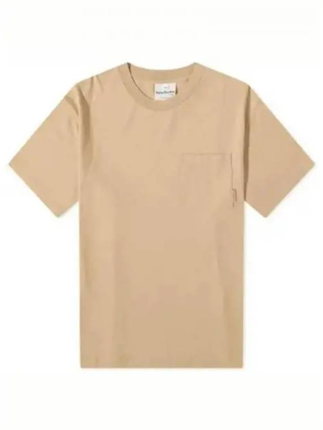 Pink Label Crew Neck Short Sleeve T-Shirt Light Camel - ACNE STUDIOS - BALAAN 2