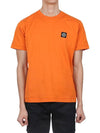 Logo Patch Short Sleeves T-Shirt Orange - STONE ISLAND - BALAAN 2