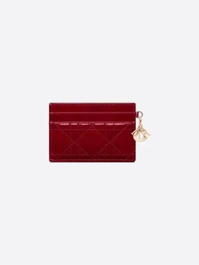 Lady Freesia 5 Slot Card Wallet Red - DIOR - BALAAN 2