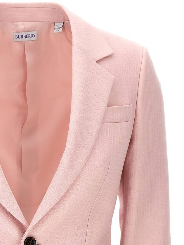 Wool Single Breasted Blazer 8082619 - BURBERRY - BALAAN 4