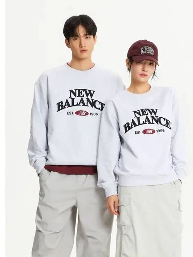 NBNCE42823 UNI Bridge Graphic Sweatshirt LGRAY - NEW BALANCE - BALAAN 1