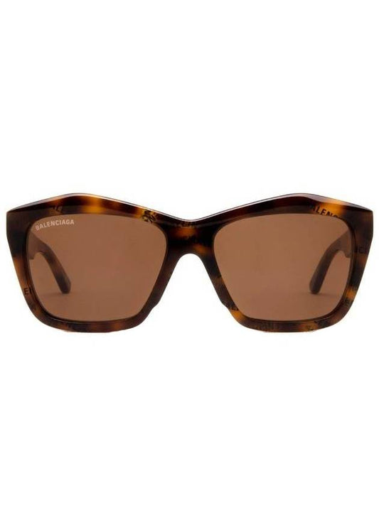 Eyewear Polygonal Havana Sunglasses Leopard - BALENCIAGA - BALAAN 1