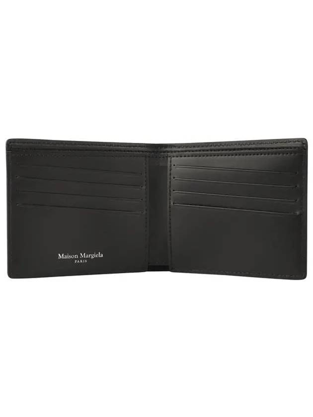 Stitched Bifold Leather Half Wallet Black - MAISON MARGIELA - BALAAN 5