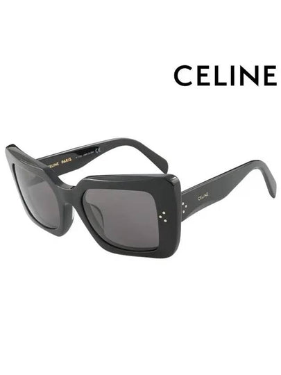 Eyewear Logo Square Acetate Sunglasses Grey Black - CELINE - BALAAN 2