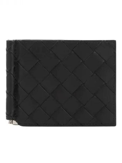 Intrecciato Money Clip Half Wallet Black - BOTTEGA VENETA - BALAAN 2