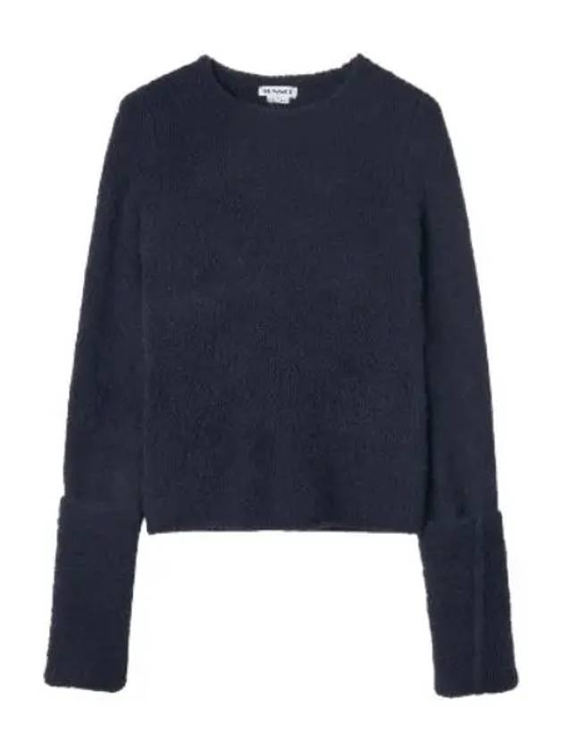 Fluffy wool blend knit navy - SUNNEI - BALAAN 1