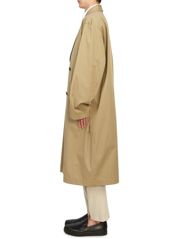 Double Breasted Wrap Collar Trench Coat Beige - LEMAIRE - BALAAN 5