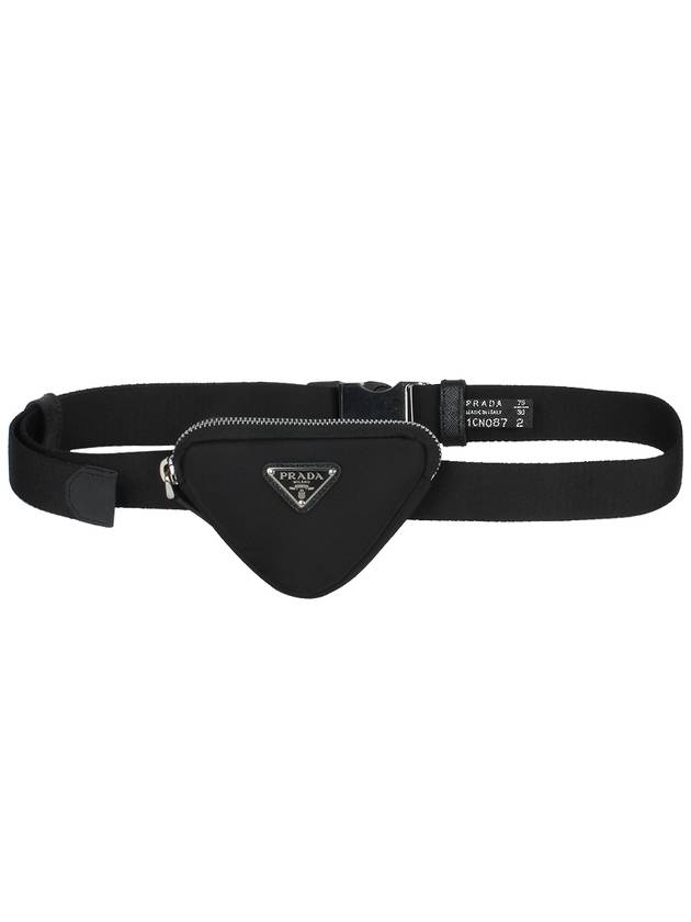 Triangle Logo Buckle Belt Bag Black - PRADA - BALAAN 1