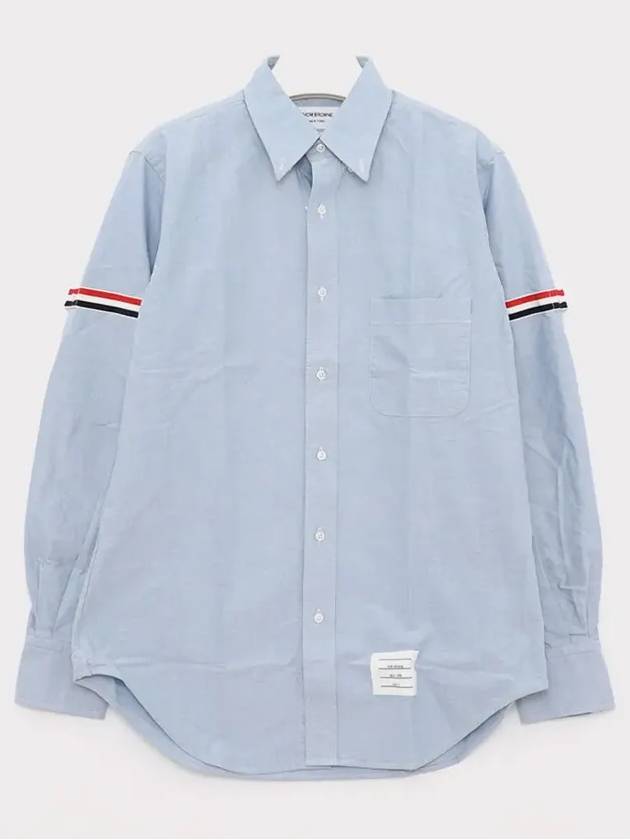 Armband Oxford Long Sleeve Shirt Light Blue - THOM BROWNE - BALAAN 3