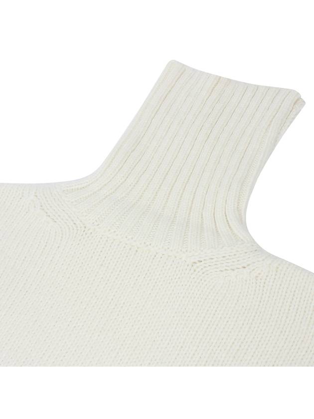 wool logo turtleneck white - OFF WHITE - BALAAN.