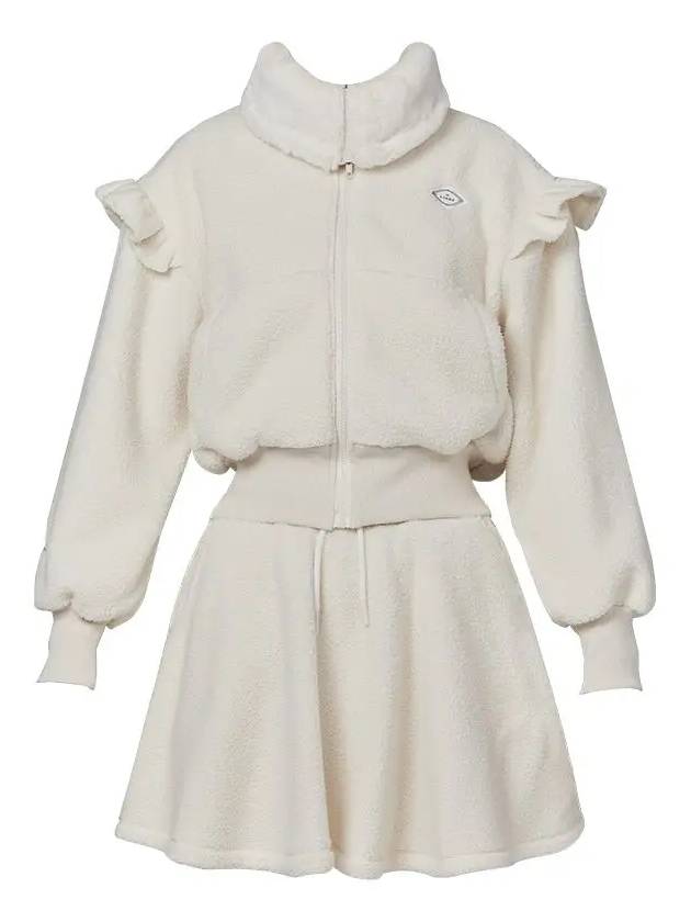 Golf Wear Fleece Frill Zip-up Set Ivory - J JANE - BALAAN 4