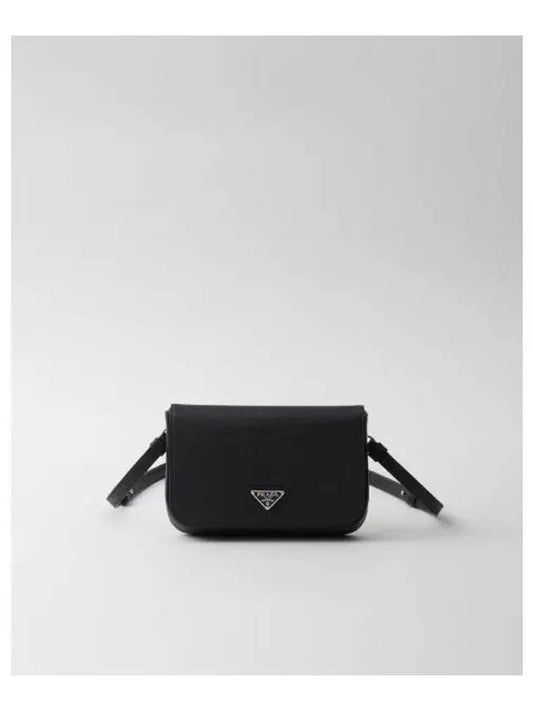 Saffiano Leather Shoulder Bag Black - PRADA - BALAAN 2