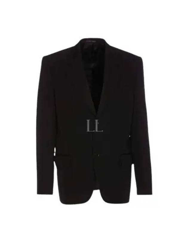 Single Breasted Wool Blazer Jacket Black - BALENCIAGA - BALAAN 2