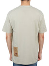 Men's Back Logo Label Cotton Short Sleeve T-Shirt Beige - TEN C - BALAAN 5