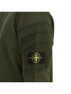 Men's Wappen Patch Cargo Pocket Sweatshirt Olive - STONE ISLAND - BALAAN 9