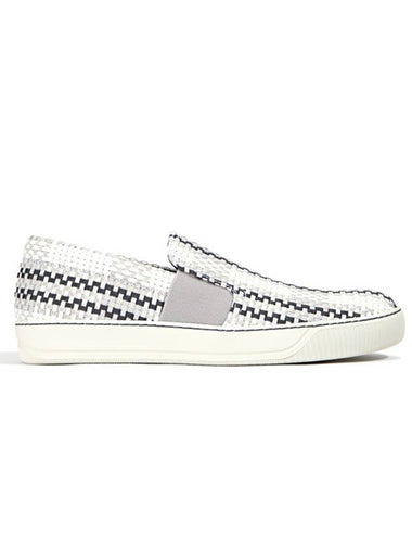 Leather Woven Slip-On - LANVIN - BALAAN 1