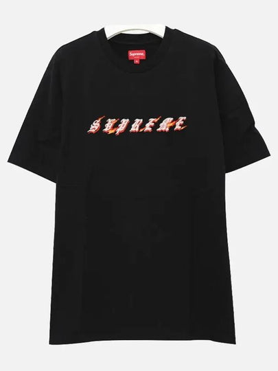 SS22KN81 BLACK Fire Logo TShirt - SUPREME - BALAAN 2