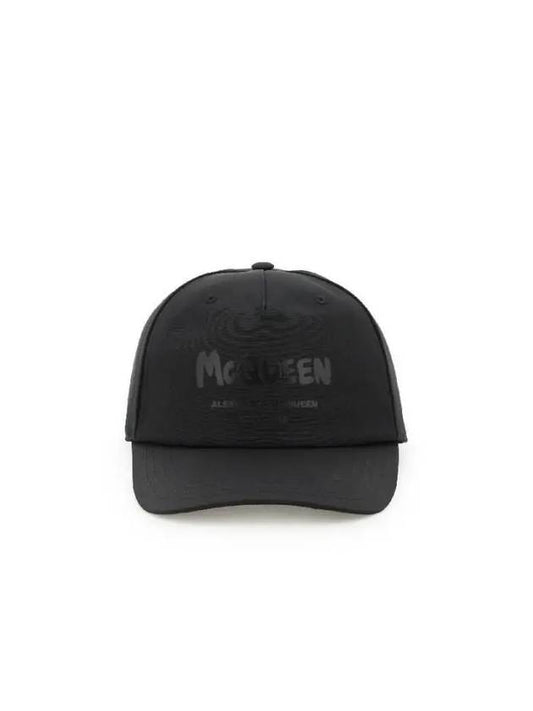 Graffiti Logo Printing Ball Cap Black - ALEXANDER MCQUEEN - BALAAN 2