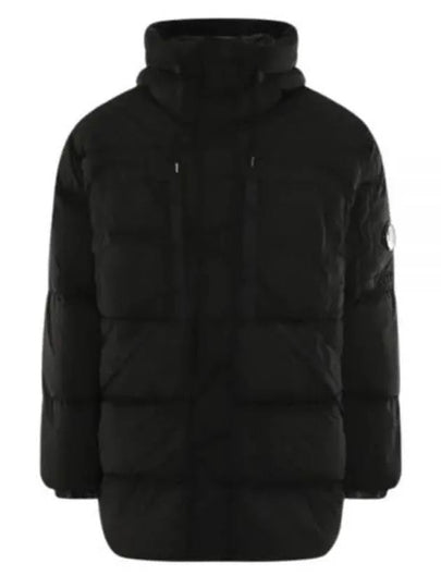 Men s Lens Wappen Nycra R Long Padded Jacket Black 17CMOW173A 005864G 999 - CP COMPANY - BALAAN 2