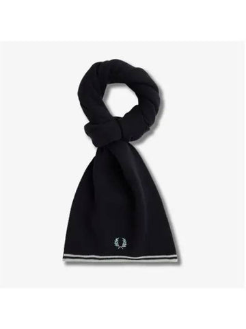 Fred Perry twin tip merino wool scarf navy CFPU2439152 L51 - FRED PERRY - BALAAN 1