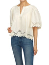 Women's Short Sleeve Blouse 3HVA31 V09025 010 - VANESSA BRUNO - BALAAN 5