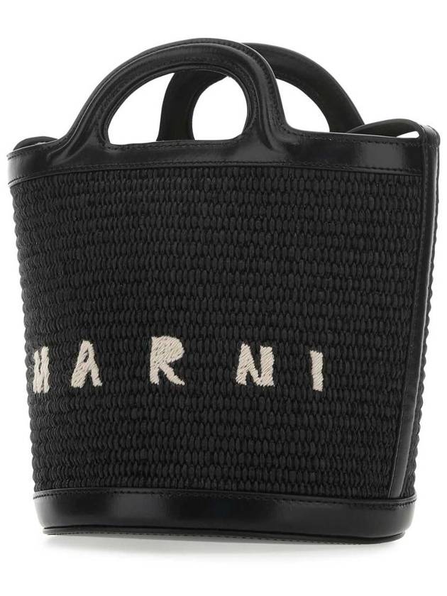 Tropicalia Small Bucket Bag Black - MARNI - BALAAN 3