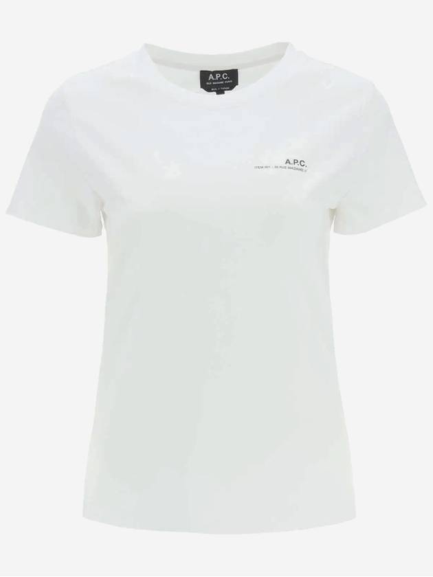 Item Logo Crew Neck Short Sleeve T-Shirt White - A.P.C. - BALAAN 2