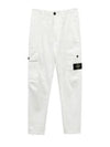 Regular Fit Cargo Cotton Straight Pants White - STONE ISLAND - BALAAN 2