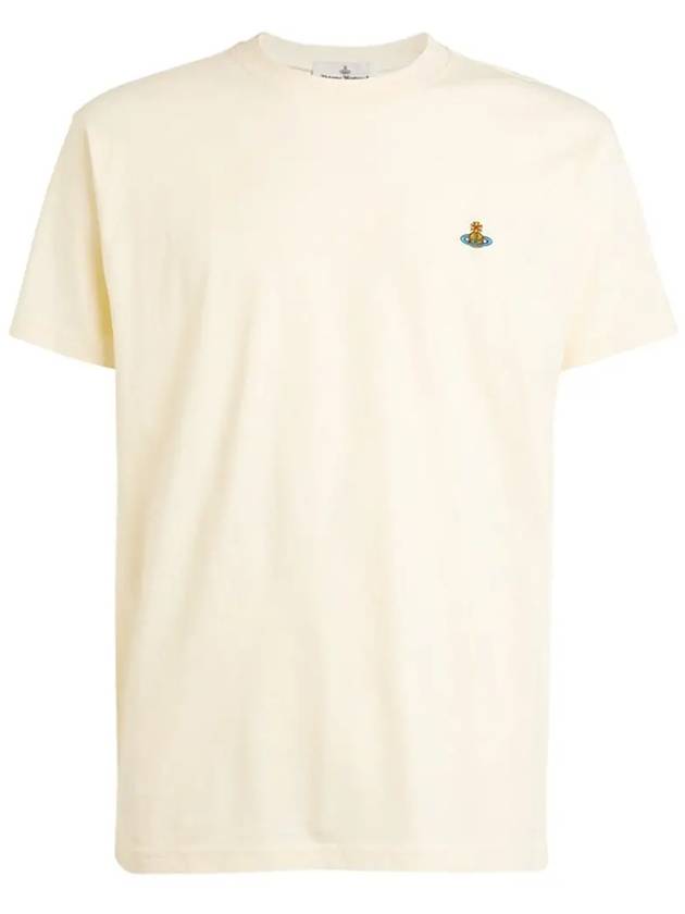 ORB Logo Cotton Short Sleeve T-Shirt Ivory - VIVIENNE WESTWOOD - BALAAN 3