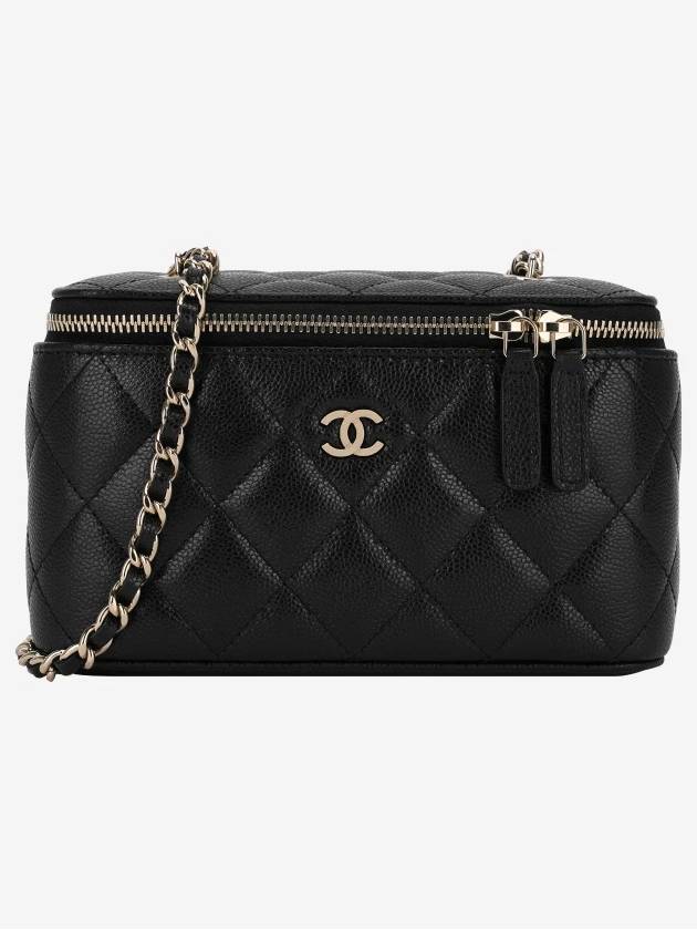 Classic Caviar Vanity Cross Bag Gold Plated Black - CHANEL - BALAAN 2