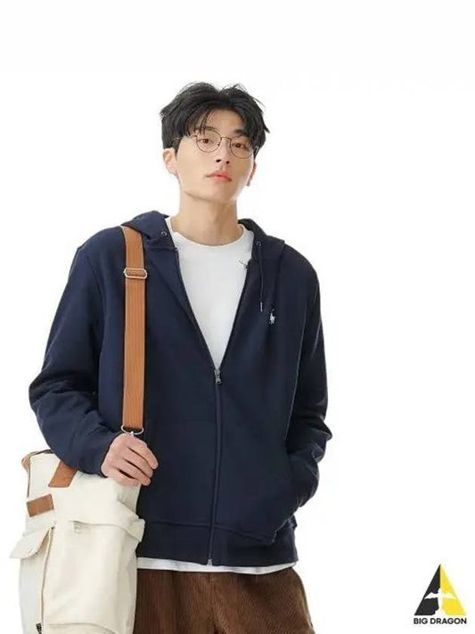 Double knit full zip hoodie navy - POLO RALPH LAUREN - BALAAN 1