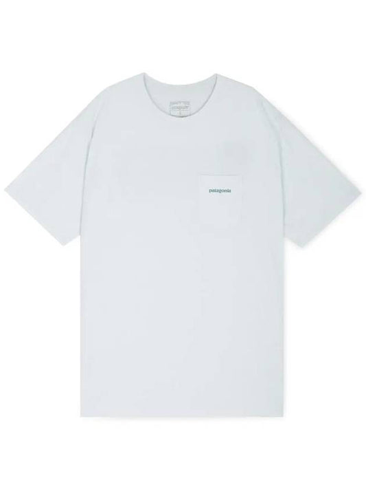 Men's Boardshort Logo Pocket Cotton Short Sleeve T-Shirt White - PATAGONIA - BALAAN 2